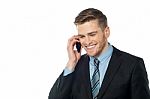 Young Businessman Talking To Client Stock Photo