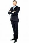 Young Corporate Guy, Full Length Shot Stock Photo