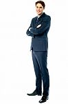 Young Corporate Guy, Full Length Shot Stock Photo