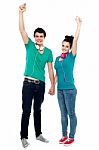 Young Couple Holding Hands Stock Photo