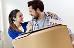 Young Couple Moving In New Home Stock Photo