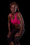 Young Fit African Woman Stock Photo