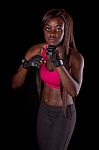 Young Fit African Woman Stock Photo