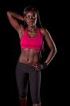 Young Fit African Woman Stock Photo