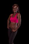 Young Fit African Woman Stock Photo