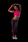 Young Fit African Woman Stock Photo