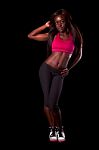 Young Fit African Woman Stock Photo