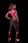 Young Fit African Woman Stock Photo