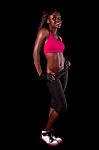 Young Fit African Woman Stock Photo