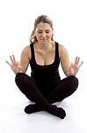 Young Girl Doing Yoga Stock Photo