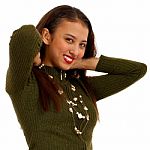 Young Girl Wearing Necklace Stock Photo