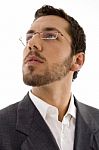 Young Man Wearing Spectacles Stock Photo