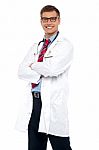 Young Physician Wearing Eyeglasses Stock Photo