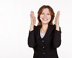 Young Smiling Businesswoman Stock Photo