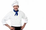 Young Smiling Confident Male Chef Stock Photo