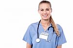 Young Smiling Medical Worker Stock Photo