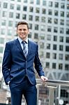 Young Successful Business Man At Outdoor Stock Photo