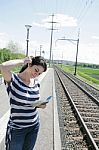 Young Woman Confused Stock Photo