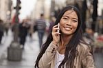 Young Woman In The City Stock Photo