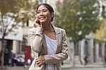 Young Woman In The City Stock Photo