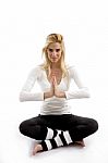 young Woman Practicing Yoga Stock Photo