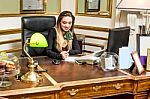 Young Woman Reviewing Appointment List Stock Photo