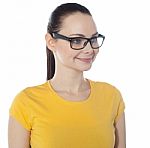 Young Woman Wearing Glasses Stock Photo