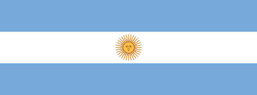 Argentina Flag Facebook Cover Photo (PNG file)